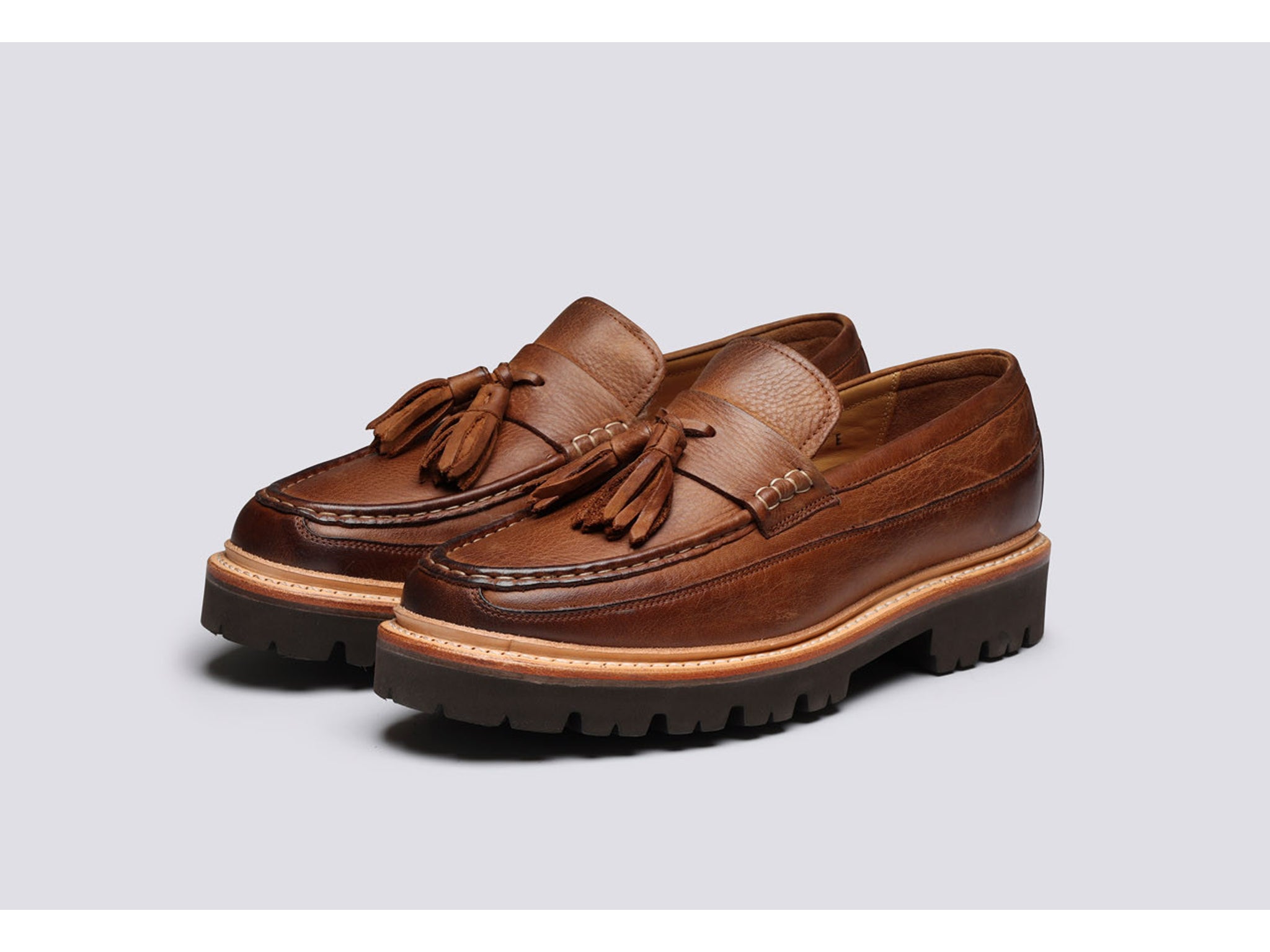 Mens leather hot sale loafers uk